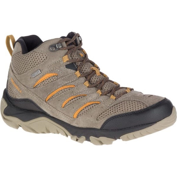 Merrell Pine Mid Ventilator Hiking Boots Men Size 11 Brown Suede Comfort Shoes Merrell White Pine Ventilator Hiking Trail Select Dry Boots  main image 3